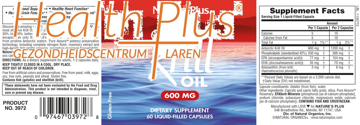 natures plus omega krill oil 600mg 60cps